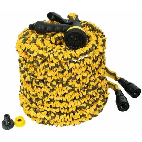 Tuyau 25m Extensible Jaune Werkapro Avec Pistolet 4 Tuyau 25m Extensible Jaune Werkapro Avec Pistolet – Image 2