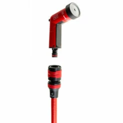 FITT YOYO UP 25 M, Tuyau D'arrosage Extensible Avec Pistolet Multi-jet Et Crochet Pour Clôtures, Rouge -Tuyau d'arrosage Soldes 29804075 2