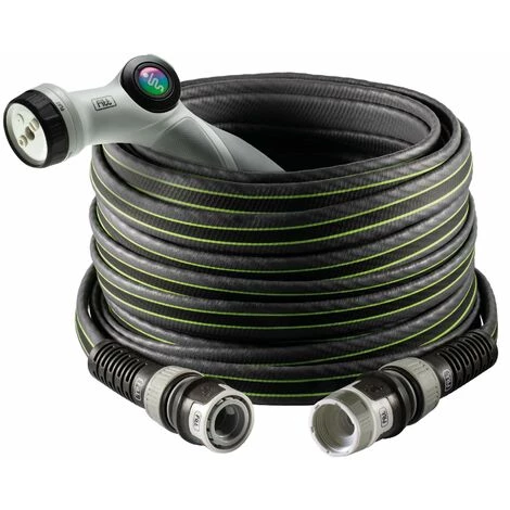 FITT FORCE 5/8" 20 M, Tuyau D’Arrosage Pour Jardin, Compact, Léger Et Résistant, Pour Usage Intensif, Avec Pistolet Multijet 3 FITT FORCE 5/8" 20 M, Tuyau D’Arrosage Pour Jardin, Compact, Léger Et Résistant, Pour Usage Intensif, Avec Pistolet Multijet