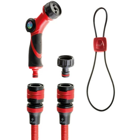 FITT YOYO CLUB 10 M, Tuyau D'Arrosage De Jardin Extensible Pour Arrosage Avec Petit Sac à Dos Pour Le Transporter, Crochet Pour Clôtures Et Pistolet Multi-Jet 4 FITT YOYO CLUB 10 M, Tuyau D'Arrosage De Jardin Extensible Pour Arrosage Avec Petit Sac à Dos Pour Le Transporter, Crochet Pour Clôtures Et Pistolet Multi-Jet – Image 2