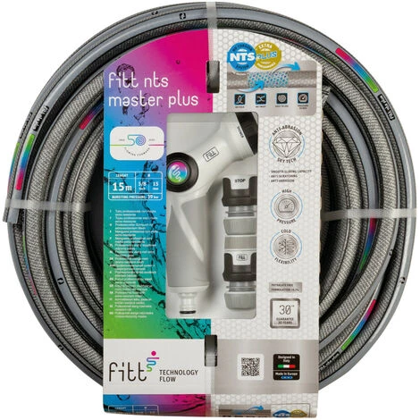 FITT NTS MASTERPLUS 1/2" (12,5 Mm) 15 M Kit - Tuyau D'arrosage équipé Pour Les Jardins, Robuste Et Malléable, Pour Usage Intensif Et Professionnel 3 FITT NTS MASTERPLUS 1/2" (12,5 Mm) 15 M Kit - Tuyau D'arrosage équipé Pour Les Jardins, Robuste Et Malléable, Pour Usage Intensif Et Professionnel