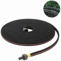 HUGGY TUYAUX Tuyau D'arrosage Micro-poreux Plat - Longueur 15 Mètres