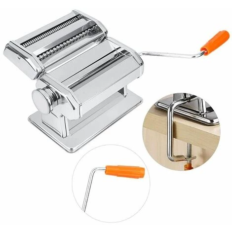 JEOBEST Kit Machine A Pates Et De Rouleaux Decoupeurs Pour Patissier Appareil A Pate / Laminoir Robot Ménager?Diviser? - Argent 6 JEOBEST Kit Machine A Pates Et De Rouleaux Decoupeurs Pour Patissier Appareil A Pate / Laminoir Robot Ménager?Diviser? - Argent – Image 4