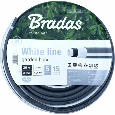 BRADAS WHITE LINE Tuyau D'arrosage 5 Couches Ø12,5 Mm (1/2 ) 20 Mètres 5 BRADAS WHITE LINE Tuyau D'arrosage 5 Couches Ø12,5 Mm (1/2 ) 20 Mètres – Image 3