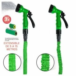 SATURNIA Irrigazione Flessibile Estensibile Da 5 A 15 Metri Con Pistola A 7 Posizioni -Tuyau d'arrosage Soldes 31640055 3