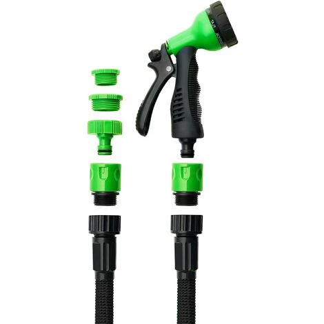 Tillvex® Tuyau Flexible 7,5m Noir - Tuyau D'arrosage Flexible Extensible, Tuyau De Jardinage Flexible, Tuyau D'étang De Jardin étirable 6 Tillvex® Tuyau Flexible 7,5m Noir - Tuyau D'arrosage Flexible Extensible, Tuyau De Jardinage Flexible, Tuyau D'étang De Jardin étirable – Image 4