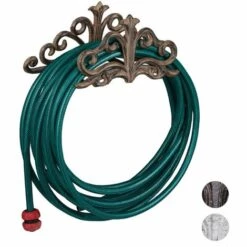 Relaxdays Support Mural Tuyaux, Aspect Antique, Jardin Etc Entreposage Mural De Tuyaux, Fonte De Fer HxlxP15x36x15cm,choix De Couleurs