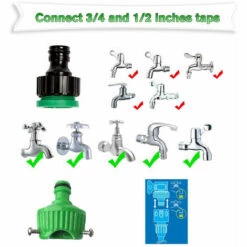 HAPPYSHOPPING 3 Fois Tuyau Telescopique Haute Pression / Ensemble De Pistolet A Eau Haute Pression De Lavage De Voiture / Tuyau D'arrosage De Jardin D'herbe, Bleu 50 Pieds - Bleu 50 Pieds -Tuyau d'arrosage Soldes 31935992 4