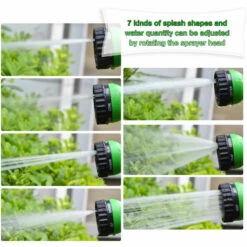 HAPPYSHOPPING 3 Fois Tuyau Telescopique Haute Pression / Ensemble De Pistolet A Eau Haute Pression De Lavage De Voiture / Tuyau D'arrosage De Jardin D'herbe, Bleu 50 Pieds - Bleu 50 Pieds -Tuyau d'arrosage Soldes 31935992 5