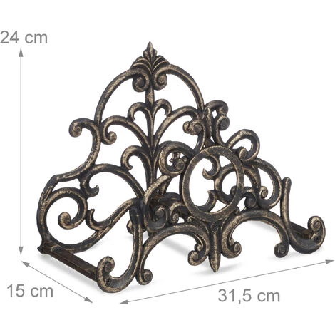 Relaxdays Porte Tuyau Arrosage Support Tuyau Arrosage Fonte Fer HxlxP: 24 X 31,5 X 15 Cm, Bronze 4 Relaxdays Porte Tuyau Arrosage Support Tuyau Arrosage Fonte Fer HxlxP: 24 X 31,5 X 15 Cm, Bronze – Image 2