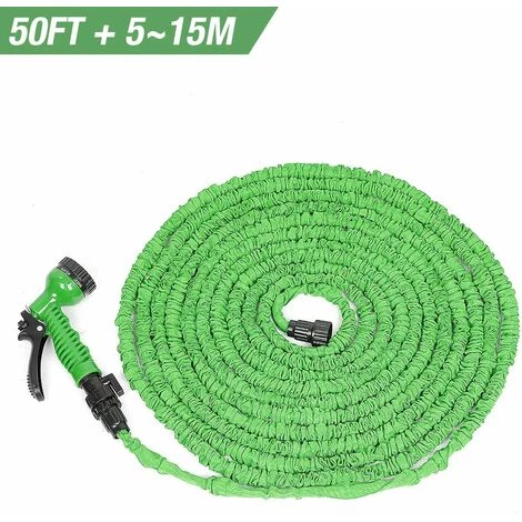 SiFree®Tuyau D'arrosage Extensible Rétractable Avec Pistolet 7 Fonctions -15m 4 SiFree®Tuyau D'arrosage Extensible Rétractable Avec Pistolet 7 Fonctions -15m – Image 2