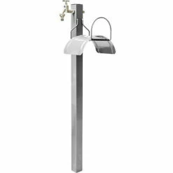 BANYO Colonne Jardin Avec Support Tuyau Acier Revetement Par Poudre
