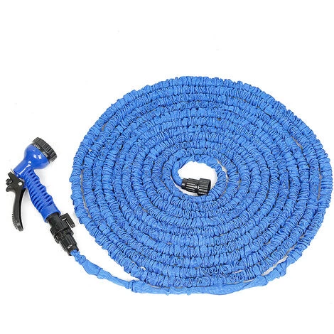 SKECTEN Tuyaux D'arrosage Extensible Rétractable Avec Pistolet 7 Fonctions Pour Jardin, Irrigation, Nettoyage - 100FT / 30m - Bleu 6 SKECTEN Tuyaux D'arrosage Extensible Rétractable Avec Pistolet 7 Fonctions Pour Jardin, Irrigation, Nettoyage - 100FT / 30m - Bleu – Image 4