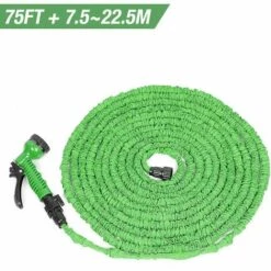 SKECTEN Tuyau D'Arrosage Élastique 7,5-22,5m INCL Pistolet D'arrosage 7 Jets Tuyau D'Irrigation Pour Irriguer Le Jardin Arroser Les Plantes