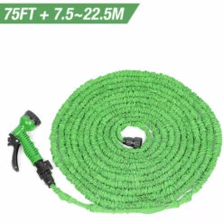 SKECTEN Tuyaux D'arrosage Extensible Rétractable 22.5m Avec Pistolet 7 Fonctions Vert