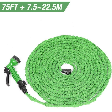 SKECTEN Tuyau D'arrosage Extensible, 7.5M / 75FT Rétractable Tuyau D'arrosage Tuyau D'arrosage Flexible Avec 7 Fonctions Pistolet, Pour Jardinage Laver La Voiture Arroser Camping 3 SKECTEN Tuyau D'arrosage Extensible, 7.5M / 75FT Rétractable Tuyau D'arrosage Tuyau D'arrosage Flexible Avec 7 Fonctions Pistolet, Pour Jardinage Laver La Voiture Arroser Camping