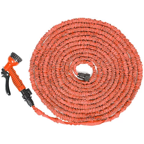SKECTEN 100FT Tuyaux D'arrosage Extensible Rétractable 10m/30M Avec Pistolet 7 Fonctions Orange 4 SKECTEN 100FT Tuyaux D'arrosage Extensible Rétractable 10m/30M Avec Pistolet 7 Fonctions Orange – Image 2
