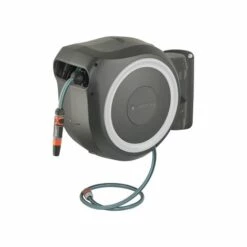 GARDENA Dévidoir Automatique Mural RollUp M/L 25m Blanc (18622-20)