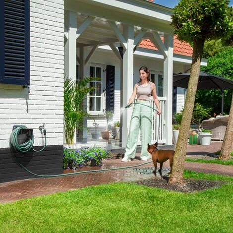 VONROC Tuyau D’arrosage 20 M - Buse D'arrosage, Support De Tuyau Mural , Raccords D’arrosage Et De Robinet Inclus 7 VONROC Tuyau D’arrosage 20 M - Buse D'arrosage, Support De Tuyau Mural , Raccords D’arrosage Et De Robinet Inclus – Image 5