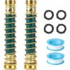 ASUPERMALL 2 Pieces Protecteur D'Extension De Tuyau D'Arrosage Flexible Court Avec Protecteur De Pliage De Tuyau A Ressort Helicoidal + 4 Rondelles + 2 Bandes D'Etancheite, 1 Jeu -Tuyau d'arrosage Soldes 33912119 1