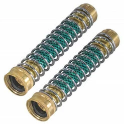 ASUPERMALL 2 Pieces Protecteur D'Extension De Tuyau D'Arrosage Flexible Court Avec Protecteur De Pliage De Tuyau A Ressort Helicoidal + 4 Rondelles + 2 Bandes D'Etancheite, 1 Jeu -Tuyau d'arrosage Soldes 33912119 4