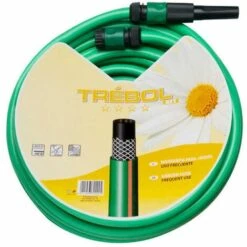 SATURNIA Tuyau Vert Trebol Tressé 15 Mm. - Rouleau De 5/8 "25 Mètres Avec Accessoires