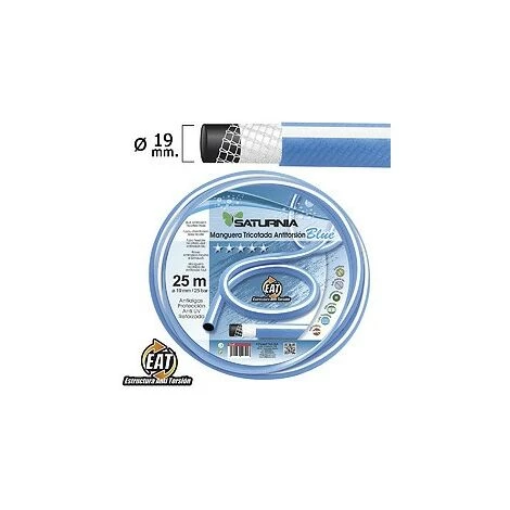 SATURNIA Tuyau Tricoté No Torsion Blue Ø 19 Mm. Rouleau De 25 Mètres 08071510 3 SATURNIA Tuyau Tricoté No Torsion Blue Ø 19 Mm. Rouleau De 25 Mètres 08071510