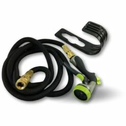 KIBROS Tuyau D'arrosage Extensible Rétractable PRO | Pistolet 8 Positions - A L'unité - 3 à 7 Mètres