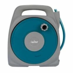 Dévidoir De Tuyau D'arrosage Portable équipé Capvert - Longueur 10 M - Bleu Et Gris Clair