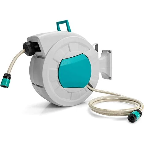 GOPLUS Enrouleur Tuyau Arrosage Avec Tuyau 20+2M, Pistolet à Eau, Rétractation Automatique Et Verrouillage à Toute Longueur, Pivotant à 180°, Idéal Pour Garage, Jardin 4 GOPLUS Enrouleur Tuyau Arrosage Avec Tuyau 20+2M, Pistolet à Eau, Rétractation Automatique Et Verrouillage à Toute Longueur, Pivotant à 180°, Idéal Pour Garage, Jardin – Image 2