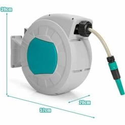 GOPLUS Enrouleur Tuyau Arrosage Avec Tuyau 20+2M, Pistolet à Eau, Rétractation Automatique Et Verrouillage à Toute Longueur, Pivotant à 180°, Idéal Pour Garage, Jardin 7 GOPLUS Enrouleur Tuyau Arrosage Avec Tuyau 20+2M, Pistolet à Eau, Rétractation Automatique Et Verrouillage à Toute Longueur, Pivotant à 180°, Idéal Pour Garage, Jardin -Tuyau d'arrosage Soldes 34761215 3