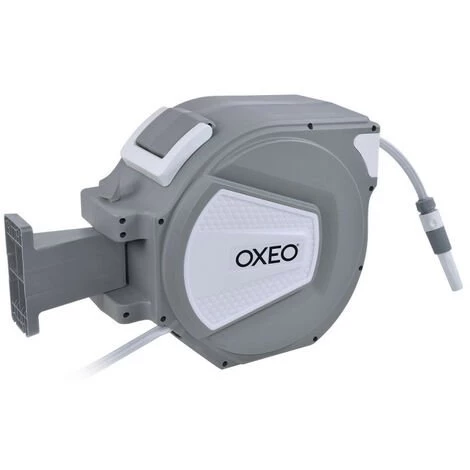 OXEO Dévidoir Mural Automatique 25 M - Tuyau D'arrosage + Enrouleur + Raccords + Robinet 4 OXEO Dévidoir Mural Automatique 25 M - Tuyau D'arrosage + Enrouleur + Raccords + Robinet – Image 2