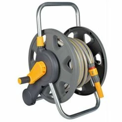 Hozelock 2431R0000 Dévidoir De Tuyau Assemblé Capacité 45 M Avec Tuyau De 25 M