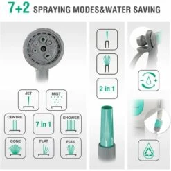 HAUSHOF Enrouleur Tuyau Arrosage, 20+2 M Avec 2 Pistolet à Eau (9 Modes De Jet Réglables),Rétractation Automatique,Pivotant à 180°,Verrouillage à Toute Longeur,Dévidoir Mural Idéal Pour Jardin,Garage 9 HAUSHOF Enrouleur Tuyau Arrosage, 20+2 M Avec 2 Pistolet à Eau (9 Modes De Jet Réglables),Rétractation Automatique,Pivotant à 180°,Verrouillage à Toute Longeur,Dévidoir Mural Idéal Pour Jardin,Garage -Tuyau d'arrosage Soldes 37820011 3