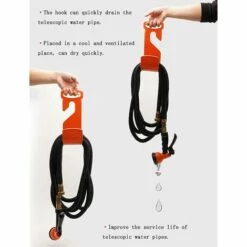 ECHOO Support De Tuyau Supports De Tuyau Support De Tuyau D'arrosage Support De Tuyau Support Mural Pour Accessoires De Jardin, Supports De Tuyau De Piscine Ou Poussettes, Tuyaux D'arrosage, Fournitures De Jardinage (2 Pièces) -Tuyau d'arrosage Soldes 39605930 5