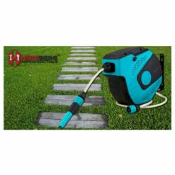 Herzberg HG-8025: Enrouleur Automatique De Flexible à Eau, Montage En Acier, 10 M -Tuyau d'arrosage Soldes 42879144 3