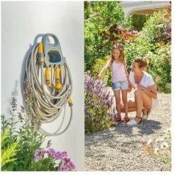 HOZELOCK - Support Tuyau à Fixation Murale 30m D19mm Petits Jardins