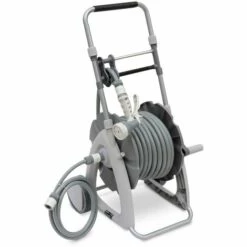 ALICE'S GARDEN Dévidoir Sur Roues 30m. Enrouleur Avec Tuyau D’arrosage. Raccord Et Pistolet D'arrosage Fournis