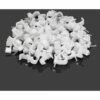 Câble Blanc Rond Clips Cavalier Attache Câble Pinces Ronde Câble Clips Fils Pontets Fixation Avec Clou Taille 6mm, 7mm, 8mm, 10mm Fontainebleau 400Pcs -Tuyau d'arrosage Soldes 47675242 1
