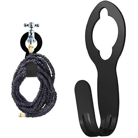 D'arrosage Porte-support Mural D'arrosage Tuyau Crochet De Suspension En Métal Accessoires De Jardin 22*5*9CM Fontainebleau 2Pcs Noir 4 D'arrosage Porte-support Mural D'arrosage Tuyau Crochet De Suspension En Métal Accessoires De Jardin 22*5*9CM Fontainebleau 2Pcs Noir – Image 2