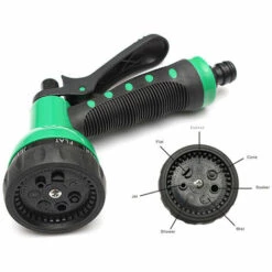 Tuyau De Jardin Avec Pomme, Extensible Et Flexible Jusqu'à15m, En Spirale, 7 Modes De Jets, Pour Arrosage, Vert Macaron 8 Tuyau De Jardin Avec Pomme, Extensible Et Flexible Jusqu'à15m, En Spirale, 7 Modes De Jets, Pour Arrosage, Vert Macaron -Tuyau d'arrosage Soldes 49194310 2