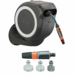 Gardena 3205290 Dévidoir Mural A Roulement Automatique Pour Tuyau D'arrosage 15 M