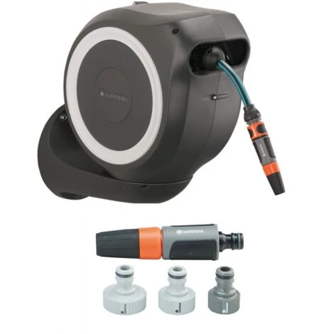 Gardena 3205290 Dévidoir Mural A Roulement Automatique Pour Tuyau D'arrosage 15 M 3 Gardena 3205290 Dévidoir Mural A Roulement Automatique Pour Tuyau D'arrosage 15 M