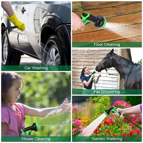 BLEOSAN Tuyau Arrosage Extensible 30m 100ft Tuyau D’arrosage Retractable Avec Support Et Pistolet Arrosage 9 Fonctions Raccords En Laiton 4 BLEOSAN Tuyau Arrosage Extensible 30m 100ft Tuyau D’arrosage Retractable Avec Support Et Pistolet Arrosage 9 Fonctions Raccords En Laiton – Image 3