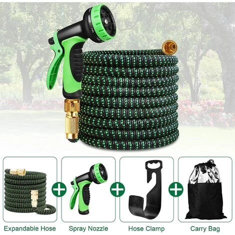 BLEOSAN Tuyau Arrosage Extensible 30m 100ft Tuyau D’arrosage Retractable Avec Support Et Pistolet Arrosage 9 Fonctions Raccords En Laiton 5 BLEOSAN Tuyau Arrosage Extensible 30m 100ft Tuyau D’arrosage Retractable Avec Support Et Pistolet Arrosage 9 Fonctions Raccords En Laiton – Image 4