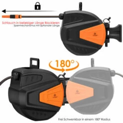 KESSER® Enrouleur De Tuyau Enrouleur De Tuyau Eau | Douchette Multi-usage | Pivotant à 180° | Arrêt D'enroulement | Support Mural | Boîtier Mural Pour Le Tuyau | Enrouleur De Tuyau D'eau | Tuyau D'arrosage | 9 KESSER® Enrouleur De Tuyau Enrouleur De Tuyau Eau | Douchette Multi-usage | Pivotant à 180° | Arrêt D'enroulement | Support Mural | Boîtier Mural Pour Le Tuyau | Enrouleur De Tuyau D'eau | Tuyau D'arrosage | -Tuyau d'arrosage Soldes 50753019 3