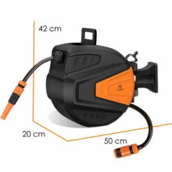 KESSER® Enrouleur De Tuyau Enrouleur De Tuyau Eau | Douchette Multi-usage | Pivotant à 180° | Arrêt D'enroulement | Support Mural | Boîtier Mural Pour Le Tuyau | Enrouleur De Tuyau D'eau | Tuyau D'arrosage | 11 KESSER® Enrouleur De Tuyau Enrouleur De Tuyau Eau | Douchette Multi-usage | Pivotant à 180° | Arrêt D'enroulement | Support Mural | Boîtier Mural Pour Le Tuyau | Enrouleur De Tuyau D'eau | Tuyau D'arrosage | -Tuyau d'arrosage Soldes 50753019 5