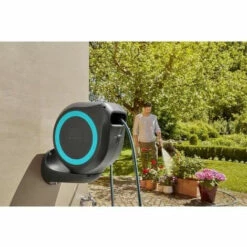 GARDENA Dévidoir Automatique Mural RollUp M 20 M Liseret Bleu -Tuyau d'arrosage Soldes 50847046 3