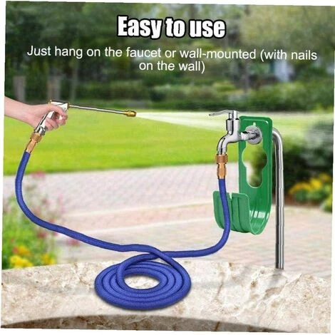 GDRHVFD Montage Mural Flexible Tuyau D'Arrosage Porte Extensible Jardin Arrosage Hosepipe Crochet Mural Porte-Tidy Pour La Maison - Verte 4 GDRHVFD Montage Mural Flexible Tuyau D'Arrosage Porte Extensible Jardin Arrosage Hosepipe Crochet Mural Porte-Tidy Pour La Maison - Verte – Image 2