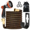 ZHUOXUAN Tuyau D'arrosage Tuyau D'arrosage Extensible De 100 Pieds Tuyau D'eau Tuyau D'arrosage Flexible Avec 10 Buses Fonctionnelles Raccords En Laiton Massif 3/4" Tuyau D'extension 3750D Super Résistant Pour L'arrosage Et Le Nettoyage D'une Douche -Tuyau d'arrosage Soldes 51447229 1
